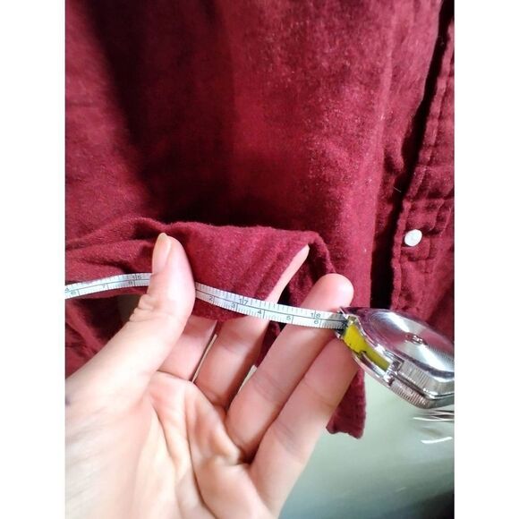 NWT Crown & Ivy Mens Red and Brown Elbow Patch Long Sleeve Button Down Classic F - Picture 6 of 9